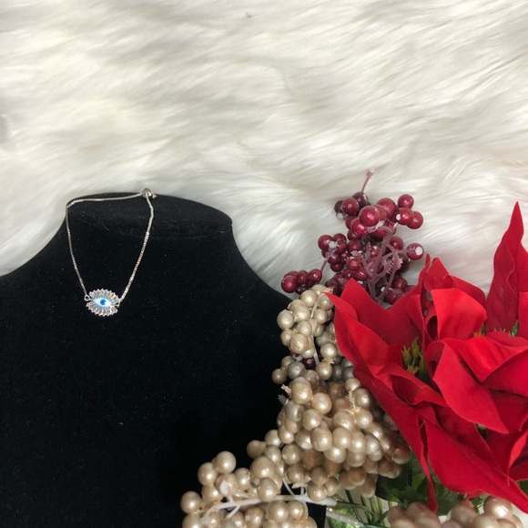 🎁 Adjustable Evil Eye 🧿 Bracelet w/ banquettes - Picture 3 of 8